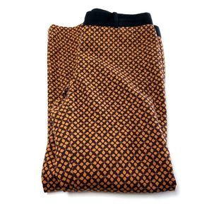 Ann Taylor Loft Size 6 Brown Orange Cotton Spandex Mid Rise Pants 31/27